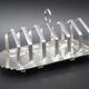 Silver metal toast holder, circa 1940 - good condition