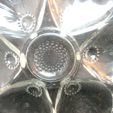 Set of 9 oyster plates in thick glass quite heavy, vintage or Art Deco