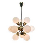 Chandelier de l'ère spatiale Sputnik par Kamenicky Senov, années 1970 - Tchécoslovaquie