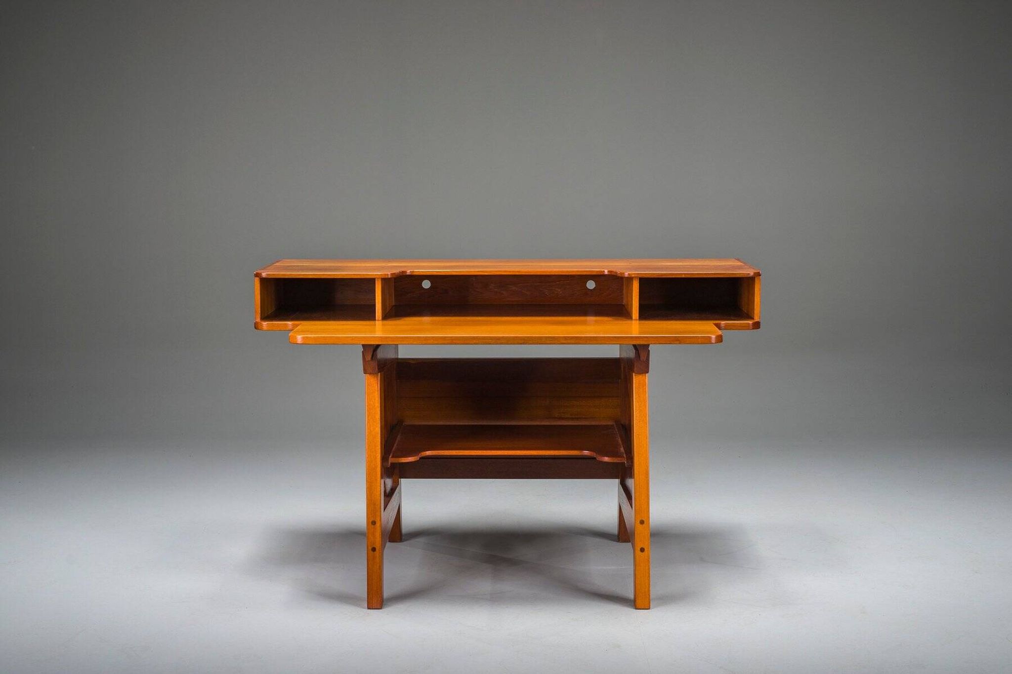 Mid-century modern teak desk, 1980s