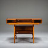 Bureau en teck moderne du milieu du siècle, années 1980