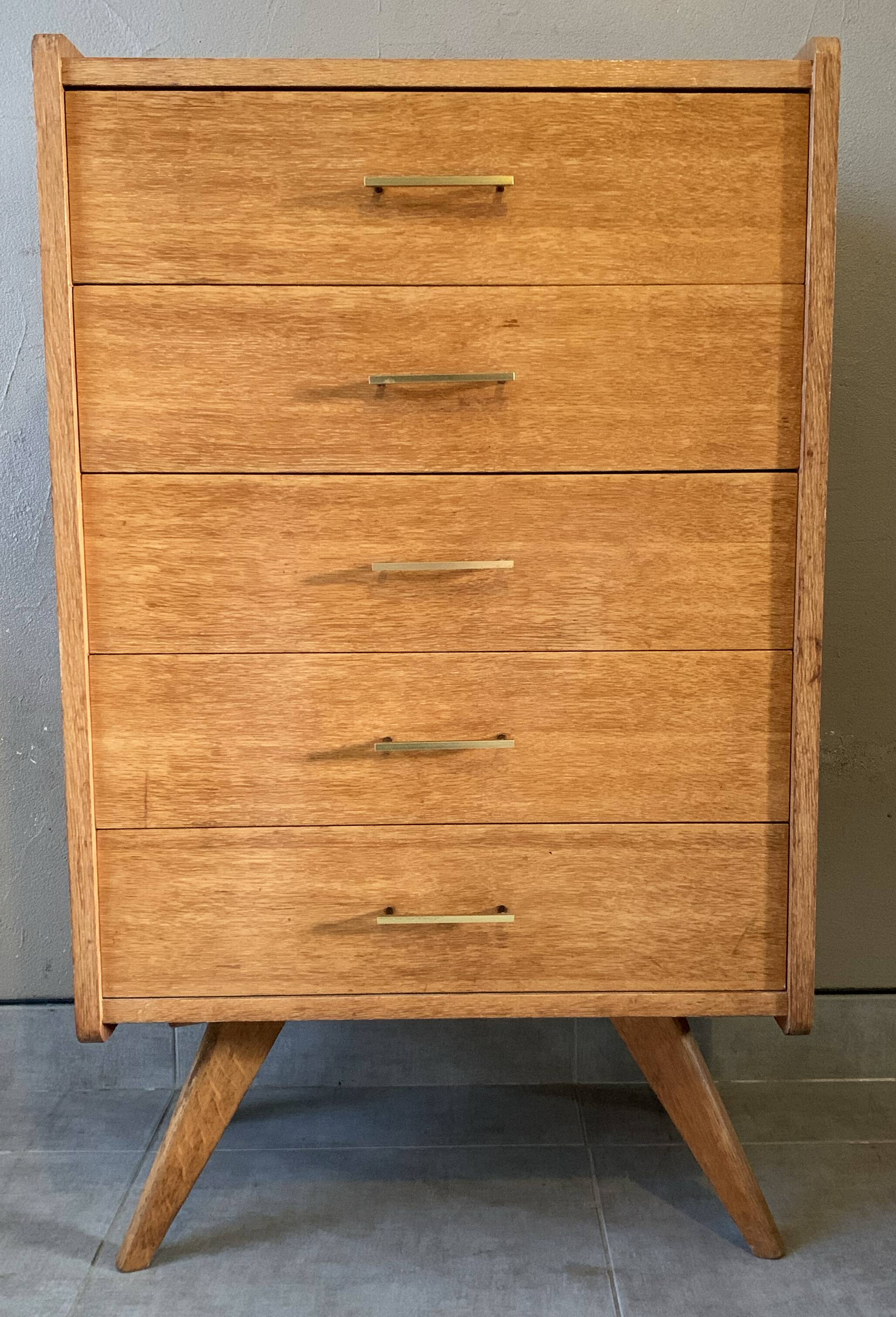 Vintage oak chiffonier from the 1950s