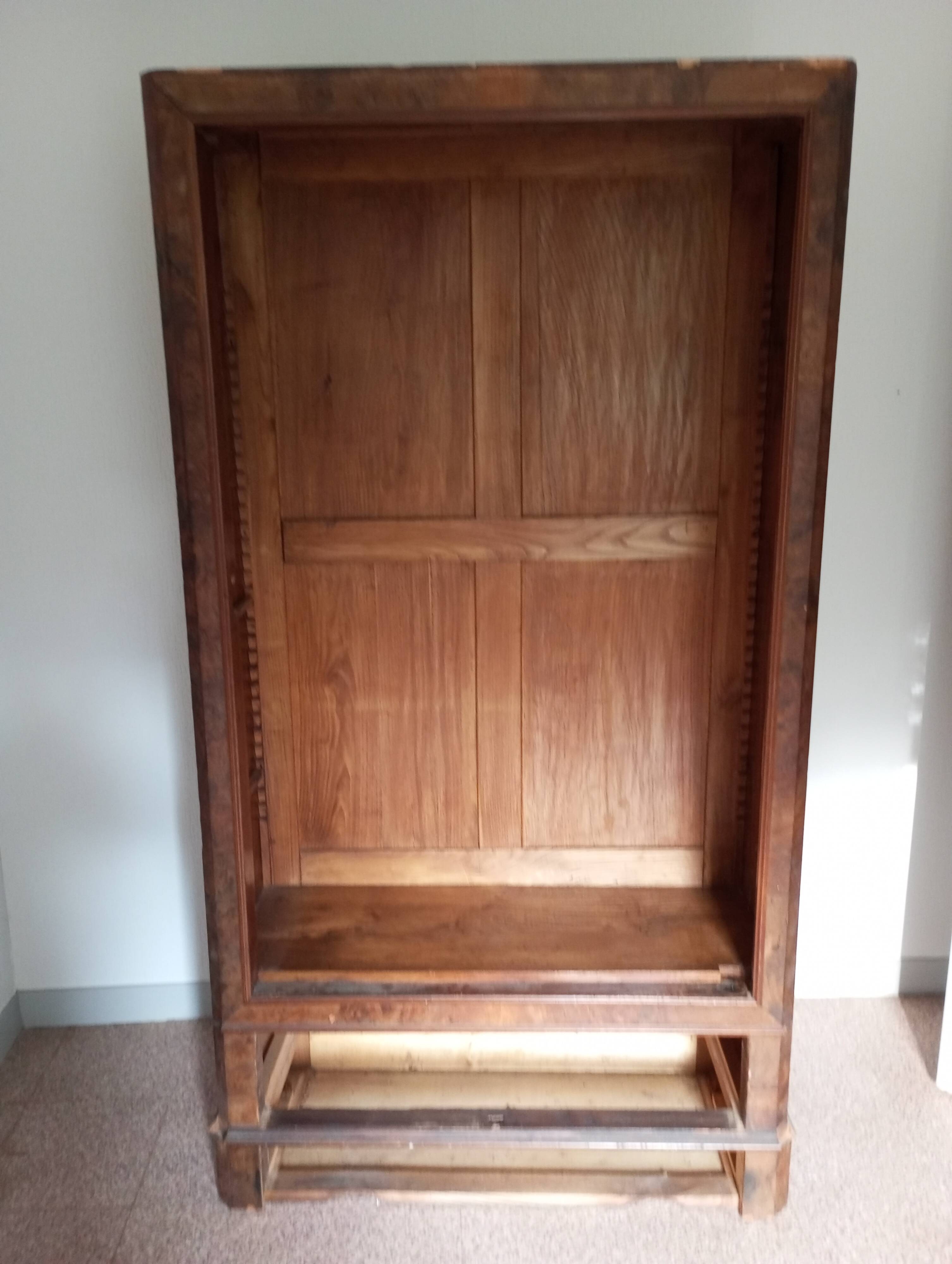 Old one-door wardrobe with mirror