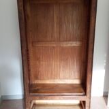 Old one-door wardrobe with mirror