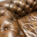 Handcrafted Brown leather Chesterfield Club Armchair