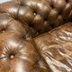 Handcrafted Brown leather Chesterfield Club Armchair