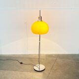 Italian yellow Lucerna floor lamp from the Space Age era, mid-century by Guzzini, 1960s.