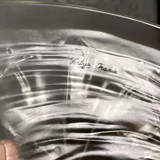 Verlys France: large Art Deco sunflower bowl in pressed glass