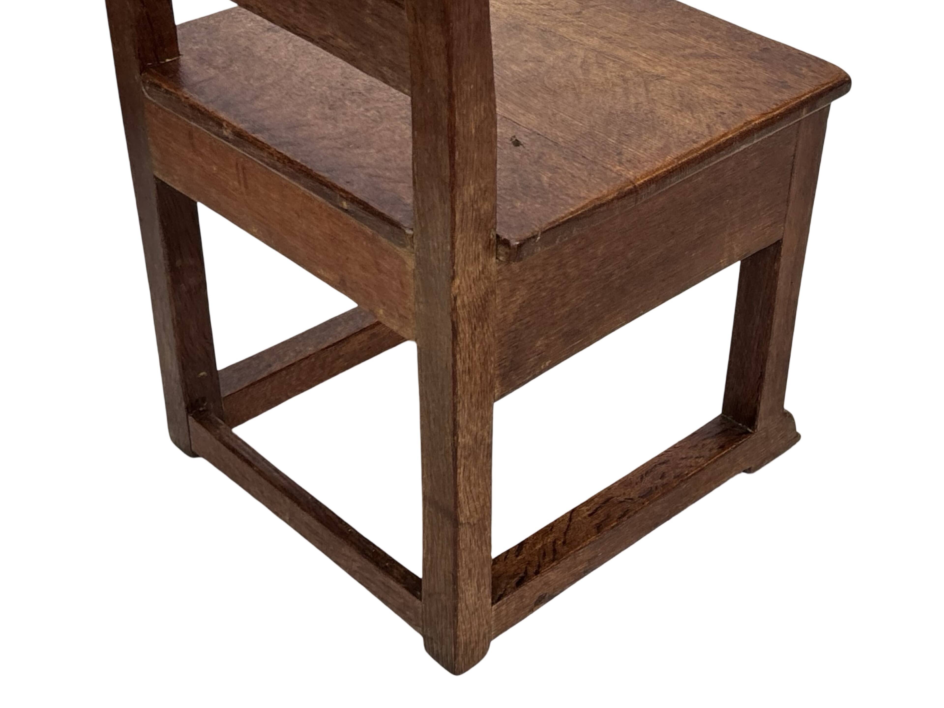 Art Deco High Back chair in oak minimalist design