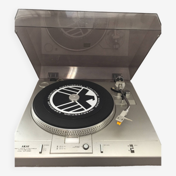 Vintage vinyl turntable record player akai ap-d30 hifi audio strobe