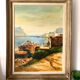 Old oil on canvas, Mediterranean port scene signed Rufo.