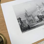 La cathédrale de Palerme, Sicile, gravure ancienne, imprimée en 1841.
