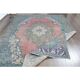 1970s Vintage Persian Handmade Wool Cotton Pink Area Rug 282x385