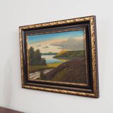 Painting „The Landscape with Hills”, Scandinavian design, 1970s, by V. Kier