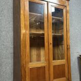 Parisian library, Louis Philippe period, in walnut, circa 1830