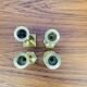 4 vintage gold-plated brass candlesticks