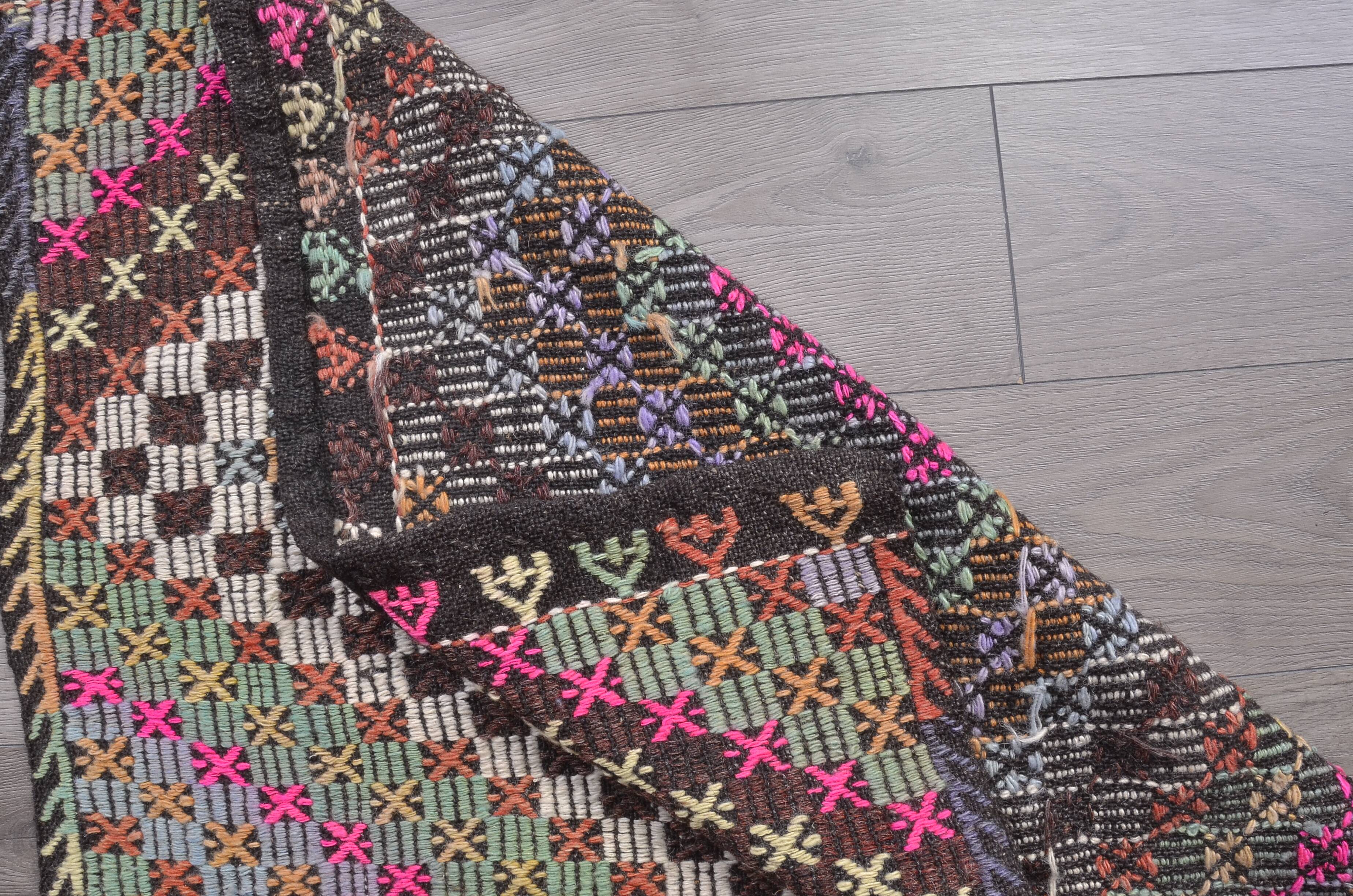 Oushak Vintage Hallway Runner Rug