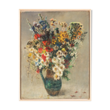 Colorful art déco flower bouquet, 53 x 68 cm
