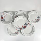 Set of 6 semi-deep plates Abeille d'or, St Amand, 20th century