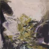 Zao wou-ki: abstract mountain landscape - original lithograph