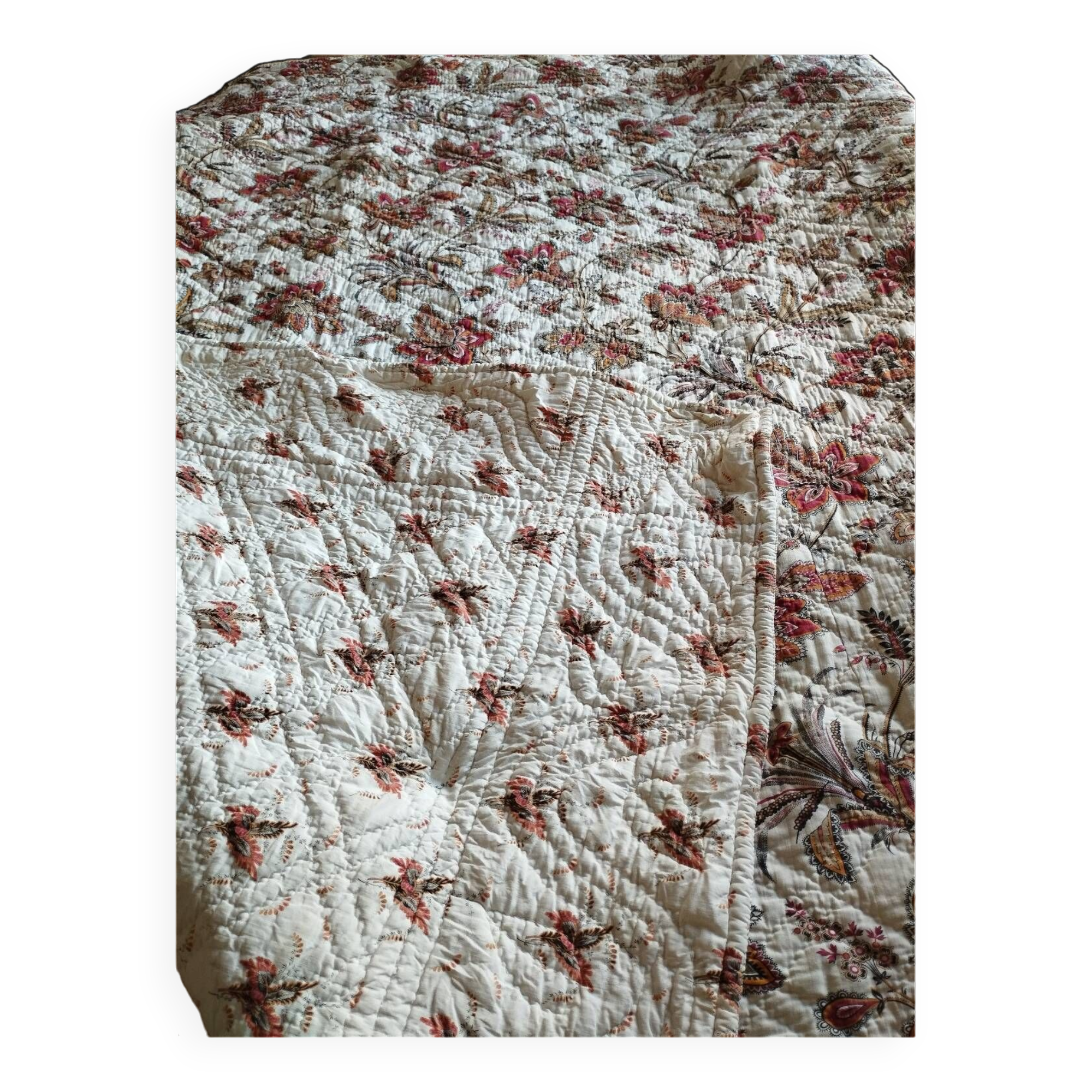 Old 2-sided Provençal pique cotton boutis