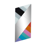 Wall mirror by Eugenio Carmi for the Morphos collection, Acerbis International. - 80s 44x110cm