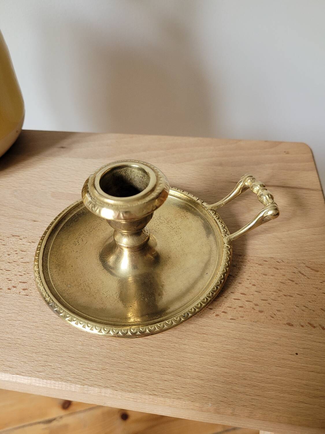 Cellar rat / brass candle holder
