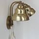 Vintage double brass wall light, Sweden, 1970.
