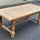 Renovated farmhouse dining table in solid oak 210cm 19th century