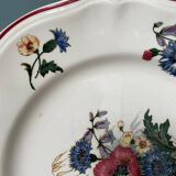 Series of 7 Sarreguemines earthenware dessert plates, Agreste model