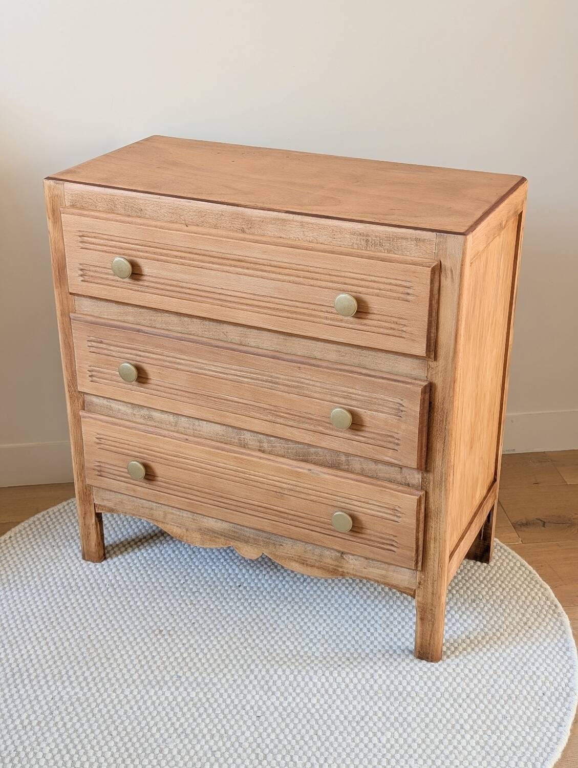 Renovated vintage 1950s chest of drawers.