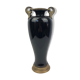 Black porcelain vase mounted on bronze, 20th