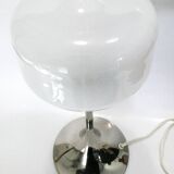 Designer table lamp space age 1960-70 chrome and glass
