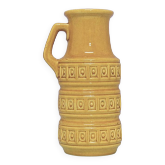 vintage ochre yellow West Germany can vase Scheurich