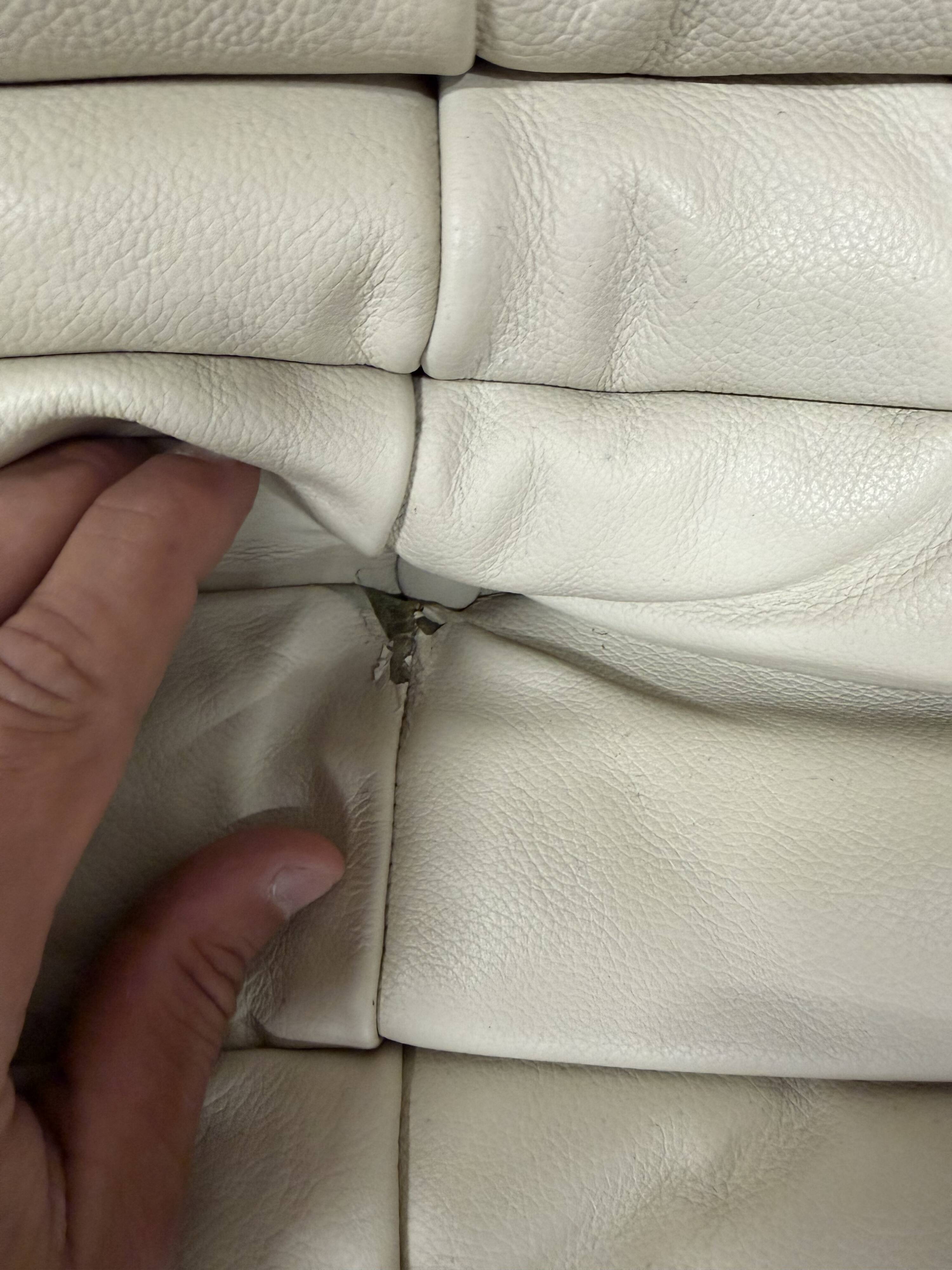 100% authentic Ligne Roset Togo 2-seater + 3-seater, original beige leather.