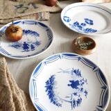 6 antique French dessert plates, Moulin des Loups, 4067