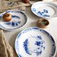 6 antique French dessert plates, Moulin des Loups, 4067