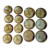 14 fish plates Atelier d’Art du Revernay Sarguemines