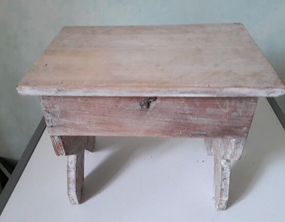 Former bench with storage box