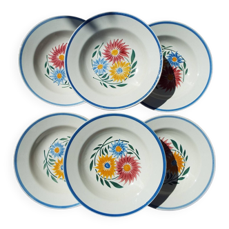 6 assiettes creuses HBCM