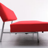Martin Visser  red sofa day bed 1960s dutch