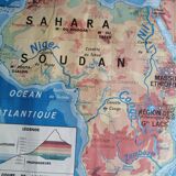 Vintage school map mdi: Africa-Europe physical.