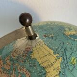 Vintage 1969 globe, tripod glass, Taride world map - 33 cm