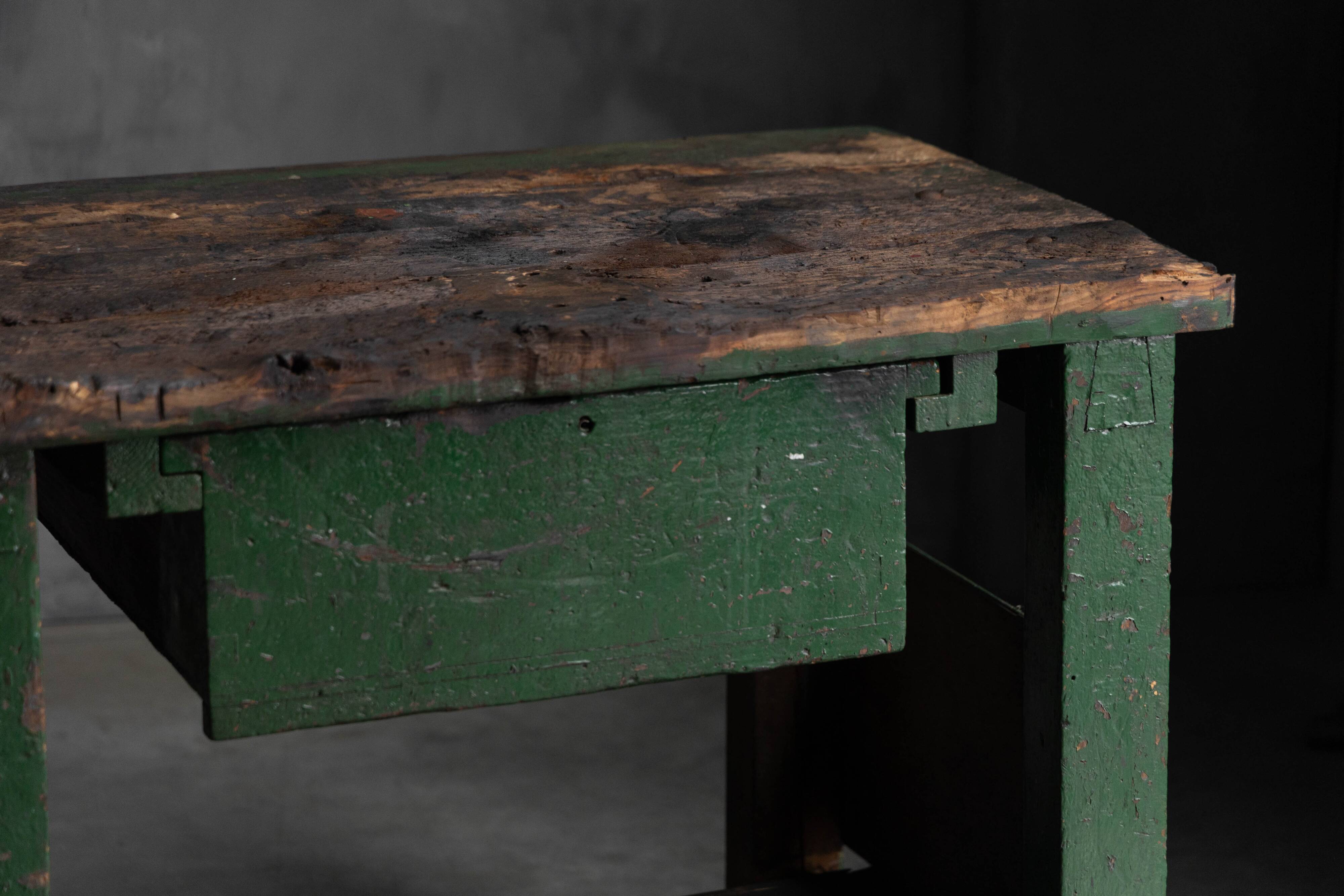 Rustic Industrial Workbench, France, Early 20th Century