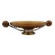 Art Deco large orange glass centerpiece / vide-poche, Italy 1940s