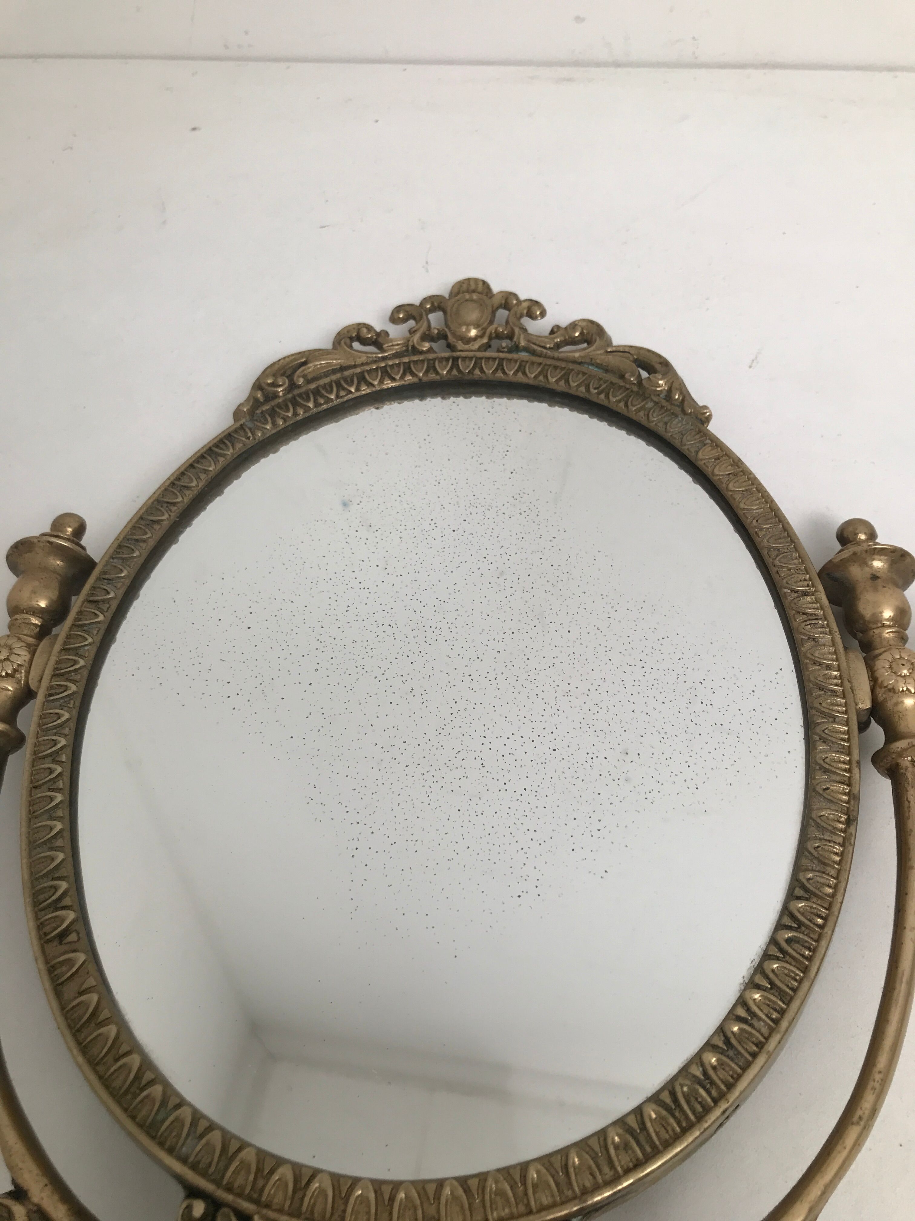 Brass psyche mirror