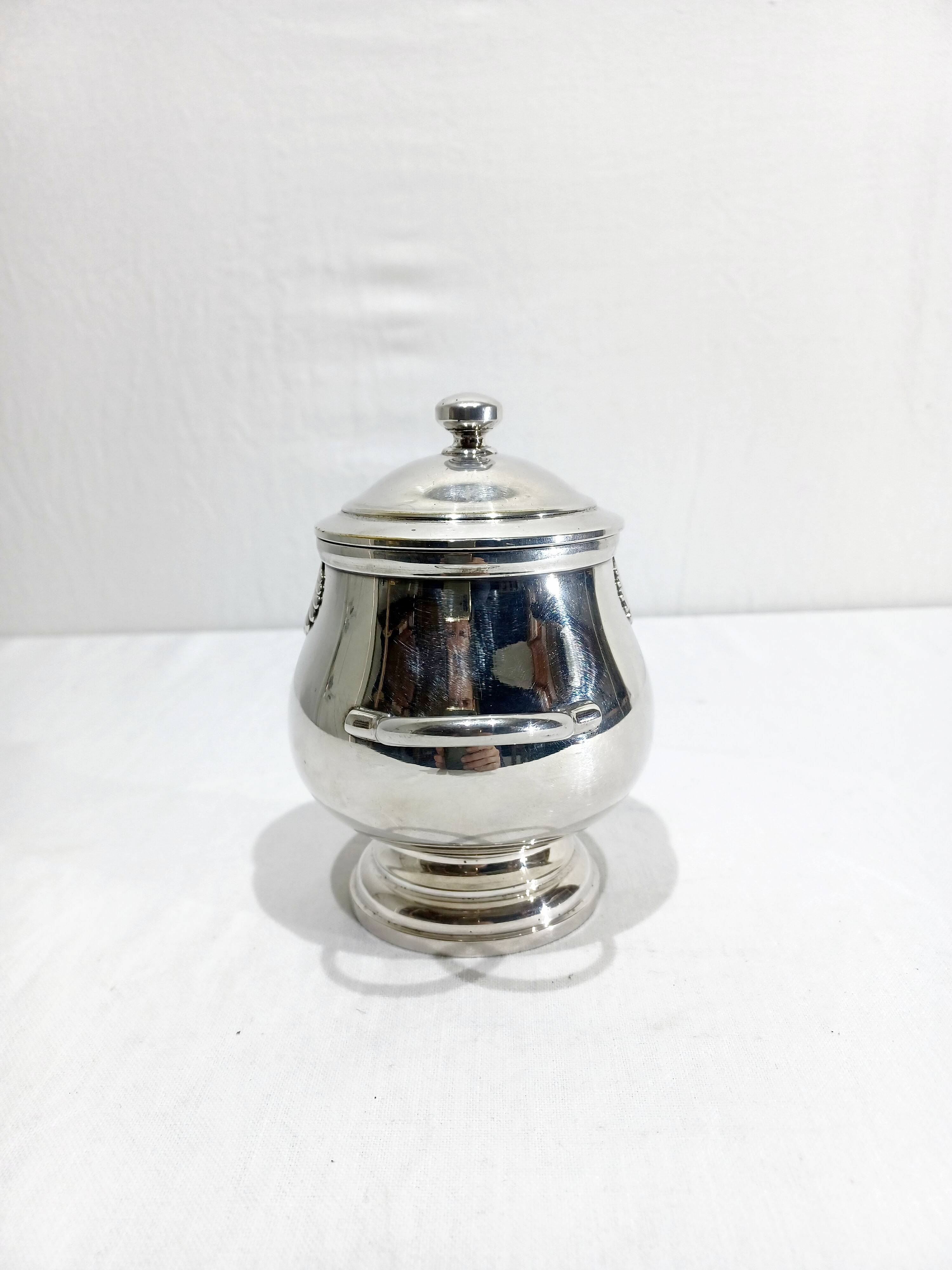 CHRISTOFLE - SILVER-PLATED SUGAR BOWL VENDÔME