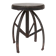 Industrial Black Metal Stool with Frame, France  1920s