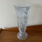 Chiseled glass vase