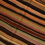 4x7 Rug For Farmhouse Room Vintage Kilim Rug, 139x215Cm